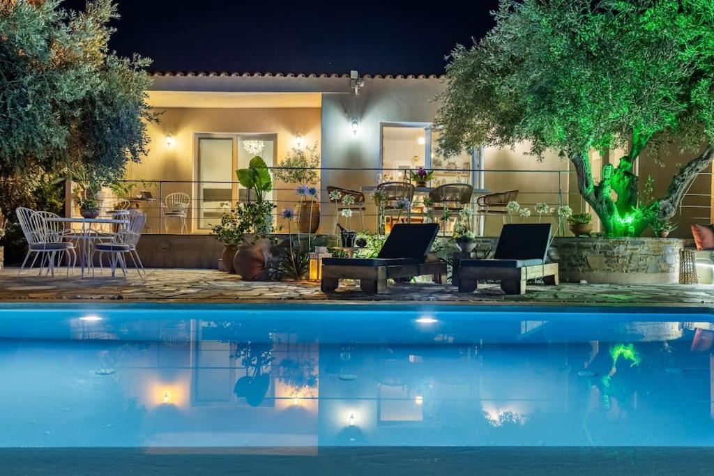 Skopelos Blue Heaven Pool Villa In Olive Grove Екстериор снимка