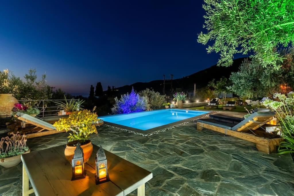 Skopelos Blue Heaven Pool Villa In Olive Grove Екстериор снимка