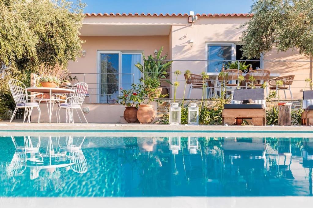 Skopelos Blue Heaven Pool Villa In Olive Grove Екстериор снимка